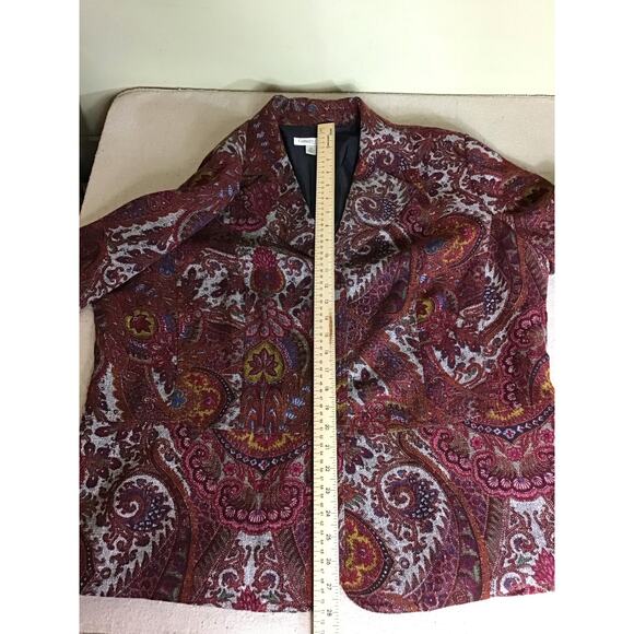 ColdWater Creek Women’s Vintage Tapestry Print Button Front Blazer Sz. 2x EUC - Picture 10 of 11
